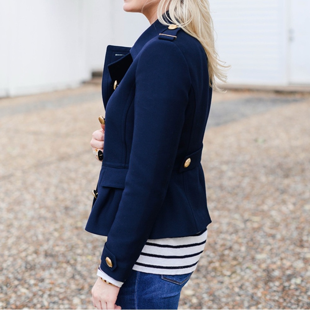 NIC+ZOE Midnight Blue Blazer with Button Accents - Picture 3 of 6